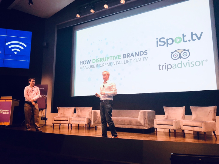 Sean presenting How Disruptive Brands Measure Lift on TV