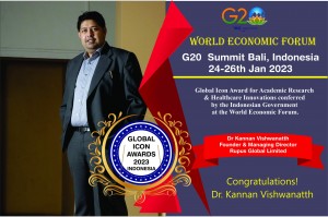 Dr Kannan Vishwanatth founder of Rupus Global Limited with prestigious Global Icon of the year for a