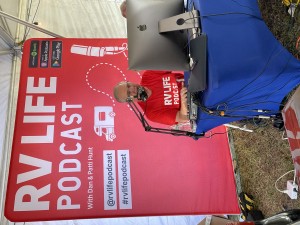 Dan Hunt Host of RV LIFE Podcast Starting Live Show @ 2023 Florida RV Supershow