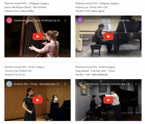 Trinity International Music Competition Platinum Medalists 2