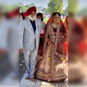 Manjot Kaur with her Father