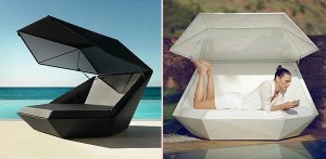 Sunlounger with Shade