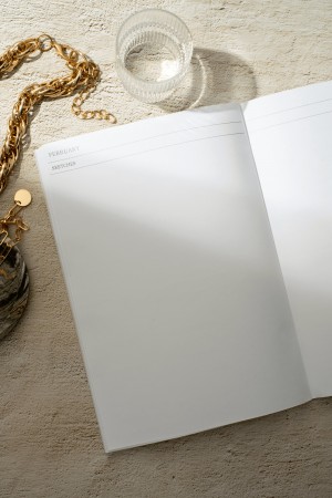 Hermoza Hardcover Executive Planner- Porcelain-Sketch pages