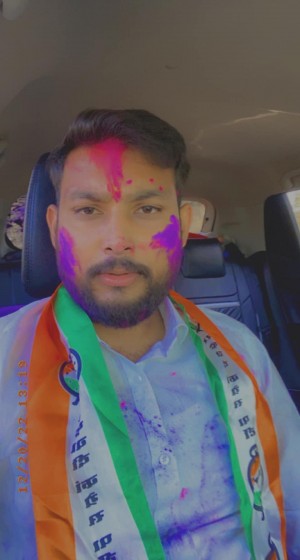 Akash Gajbe with ex Home Minister