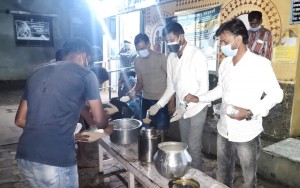 Akash Gajbe with Prajakt Tanpure Ex minister