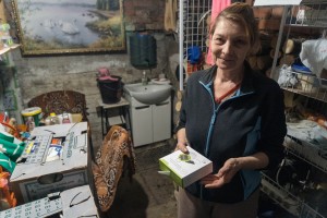 Ukrainian families living in basements without electricity need access to light.