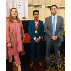 Adnan Ahmed Alam with Mr. Fawwad Mehmood Butt and Sajida Qureshi