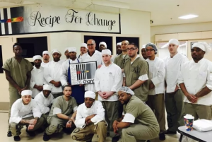 Chef Bruno Abate and inmates - Photo credit: Recipe for Change 