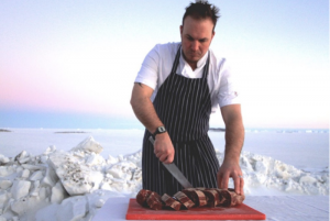Chef Justin Chambers in Antarctica - Photograph © David Hoskins/Australian Antarctic Division