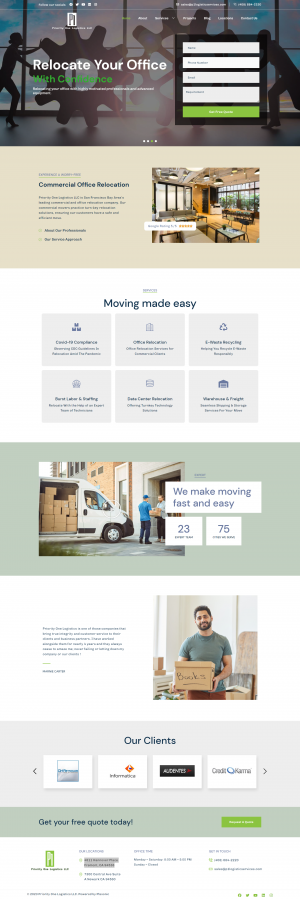 Priority One Logistics LLC Website Design