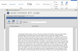 Word Express Audio Transcribing
