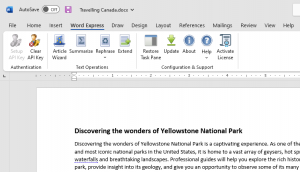 Word Express Text Generation