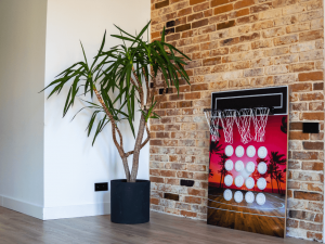 The3game board in a living room