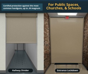 Hall Bullet résistant panel