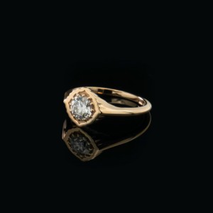 Round Diamond thin band YG