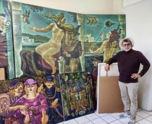 Kidnapping of Europa paintings and sculpture series presented by Jose Mauricio Mendoza