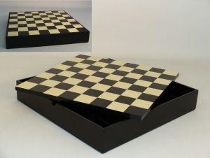 13.25 inch Black Maple Chest Chess Board