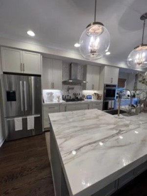 sparkling clean marble counters