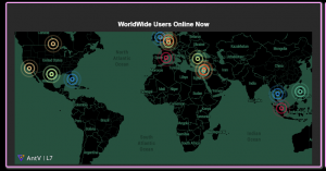 Map of the world with users in the RAGE club from all over the map.