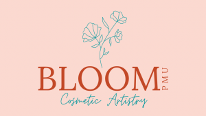 bloom logo on pink