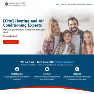 best hvac contractor website design