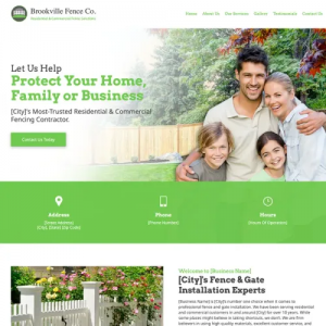 fence contractor website design