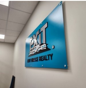 business signs of Exit Grace Reality fabricated by Chicago Signs