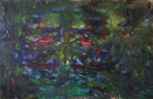 Nancy Ivers, Rainforest, Oil on Canvas, 66 x 103 inches. On view at Leonard Tourné Gallery.