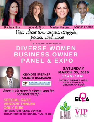 Radhaa Nilia will be Panelist at 2019 Diverse Women Business Owner EXPO