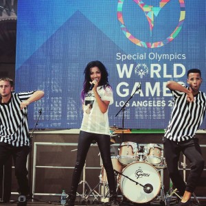 Chelsea Keenan performing at the Special Olympics