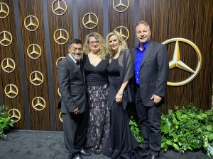 Mercedes Benz Oscar Party Arrivals: Miranda and Felipe Sapon, Agent Karen Patmas of NTLA and Exec Producer/Series Regular Pete Freeland