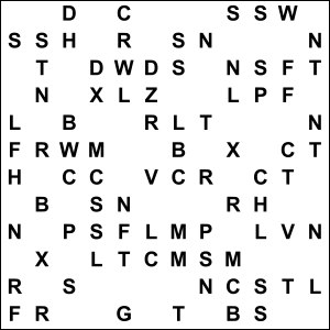 Hidden Vowels Word Search Puzzle