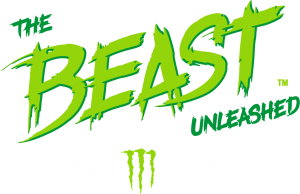 the beast logo wordmark hard 6 white