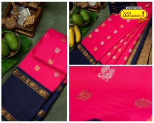 Kancheepuram Silk Buttis Pink Saree