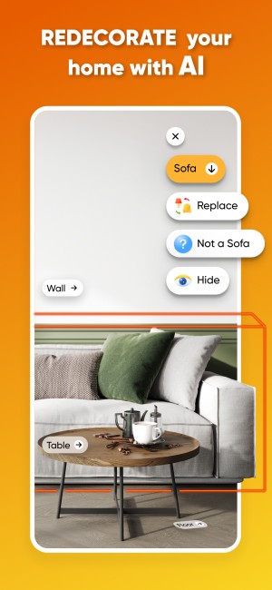 Roomy AI Scanning : scene and furniture recognition and editing