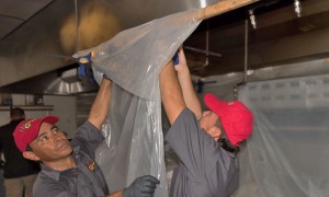 Commercial Kitchen Cleaning Setup
