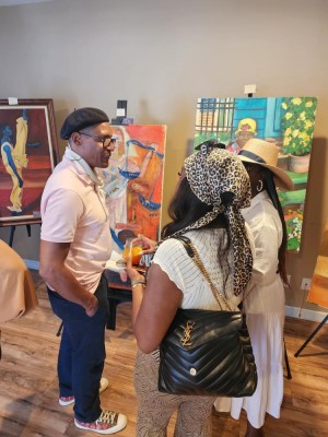 Event guests Sipping on Ettore Wine