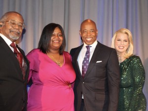 (L to R) Stephen Davis, Love Sessoms, Mayor Eric Adams, and Rita Cosby