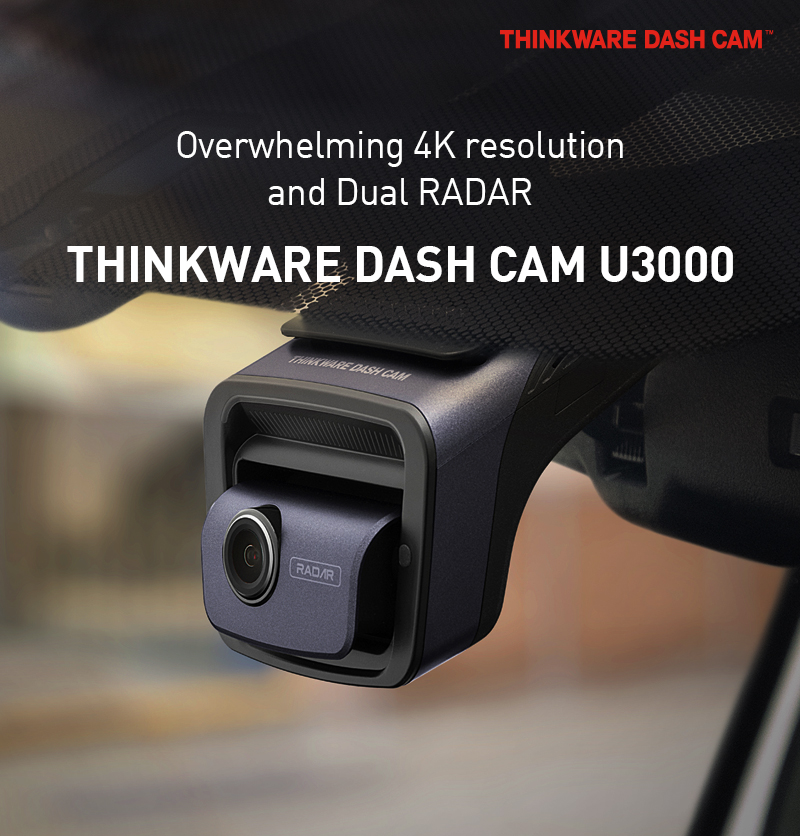 Thinkware U3000 4K Front + Rear Dashcam With Built-in Parking Radar