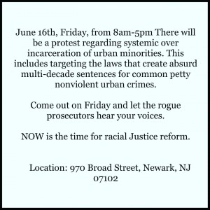 RacialJusticeReform.com along with hundreds of Newark families will be protesting Friday, June 16th