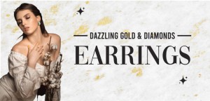 Dazzling gold and diamond Earring