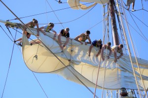A+ World Academy Hoisting Sails