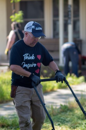 Volunteer Working Hard