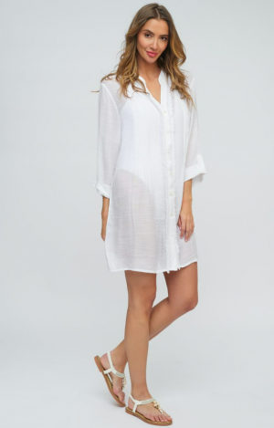 white beach shirt for women
