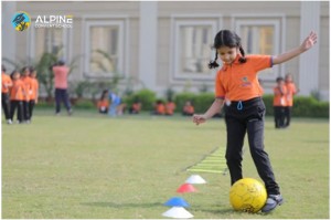 Spacious playground with sports facilities