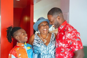 Karter Thompson, Brenda Simmons, and Kevin Thompson