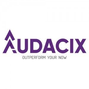 Audacix Logo With Tagline 500x500px