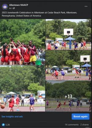 NAACP Allentown Juneteenth Basketball Tournaments - Social Media Outreach to Africa