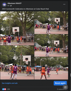 NAACP Allentown Juneteenth Basketball Tournaments - Social Media Outreach to Africa