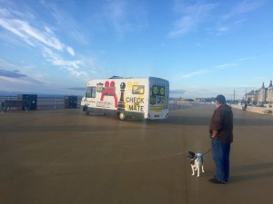 Signing the Battling Suicide Bus in memory of a loved one lost to suicide